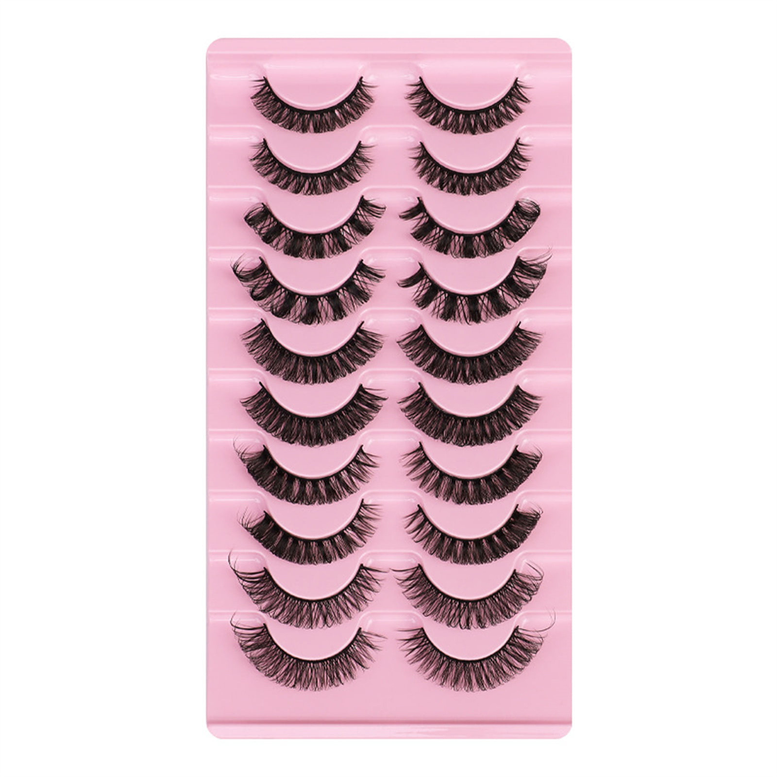 Stiwee 10 Pairs Reusable Self Adhesive Eyelashes Natural Thick False Lashes Extension No Glue Or Eyeliner Needed Don't Miss Out! All in Clearance 2024 New Makeup Supplies